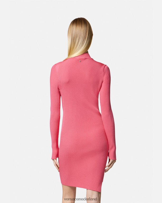 Versace Mini-jurk met uitgesneden col vrouwen roze kleding J2T4F432