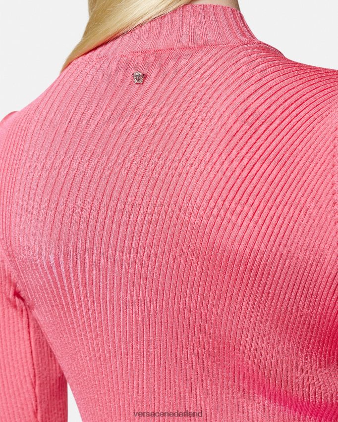 Versace Mini-jurk met uitgesneden col vrouwen roze kleding J2T4F432