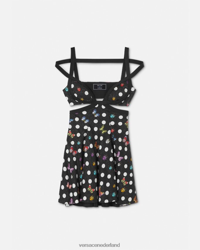 Versace Mini-jurk met vlinders uitsnede vrouwen één kleur kleding J2T4F48