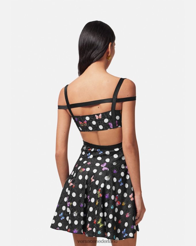 Versace Mini-jurk met vlinders uitsnede vrouwen één kleur kleding J2T4F48