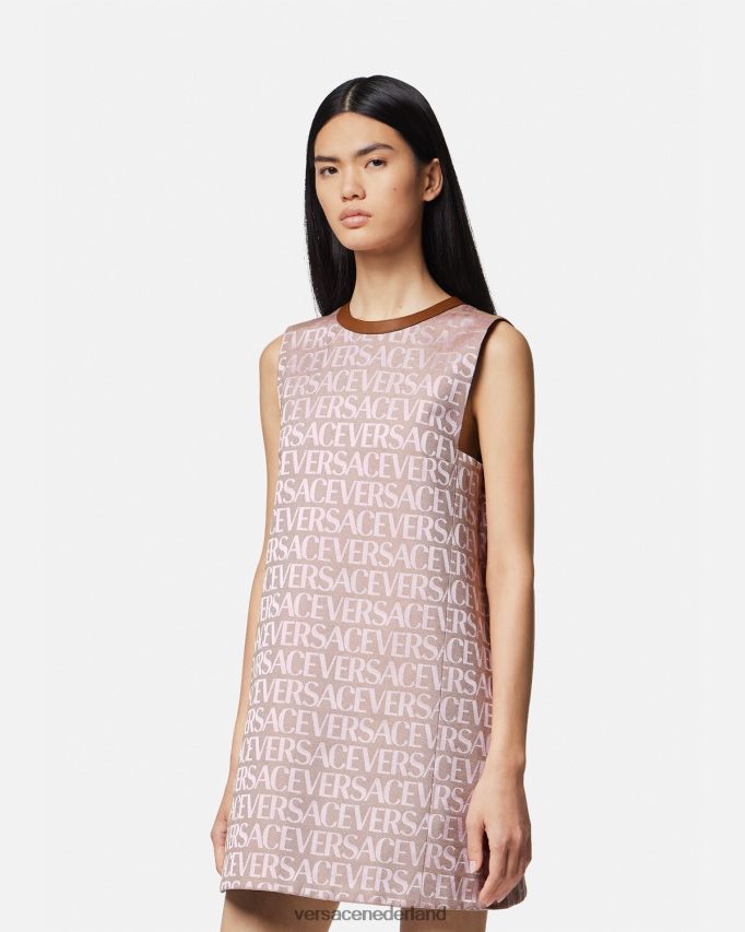 Versace all-over mini-jurk vrouwen roze & print kleding J2T4F426