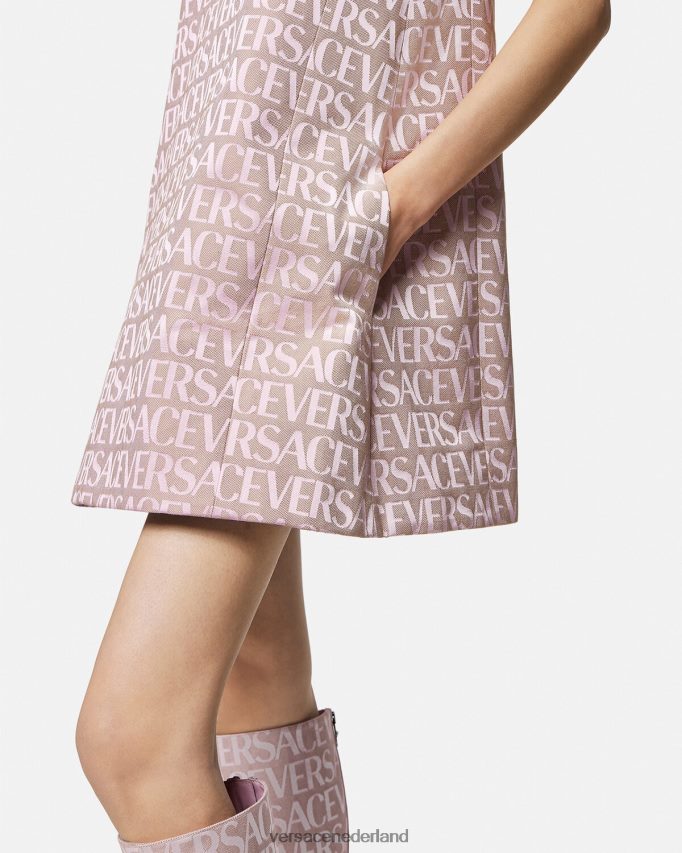 Versace all-over mini-jurk vrouwen roze & print kleding J2T4F426