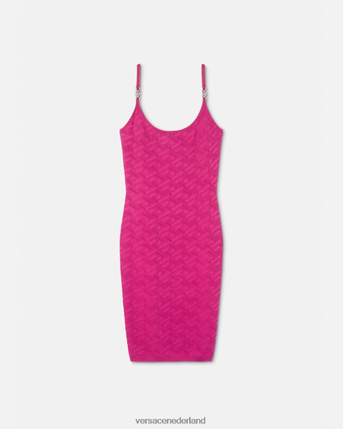 Versace la greca medusa '95 midi-jurk vrouwen fuchsia kleding J2T4F430