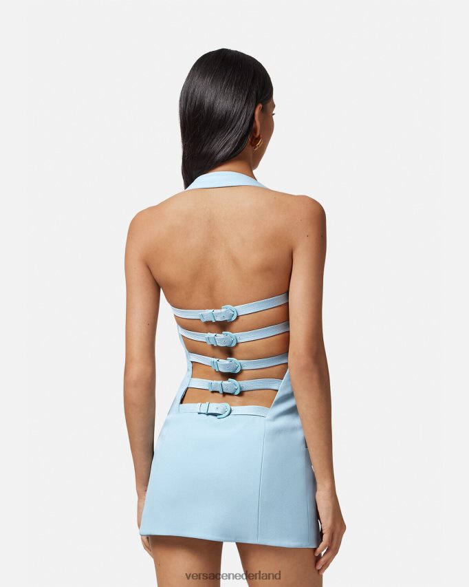 Versace mini-jurkje met vestje vrouwen één kleur kleding J2T4F415
