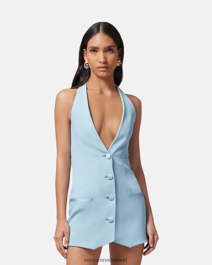 Versace mini-jurkje met vestje vrouwen één kleur kleding J2T4F415