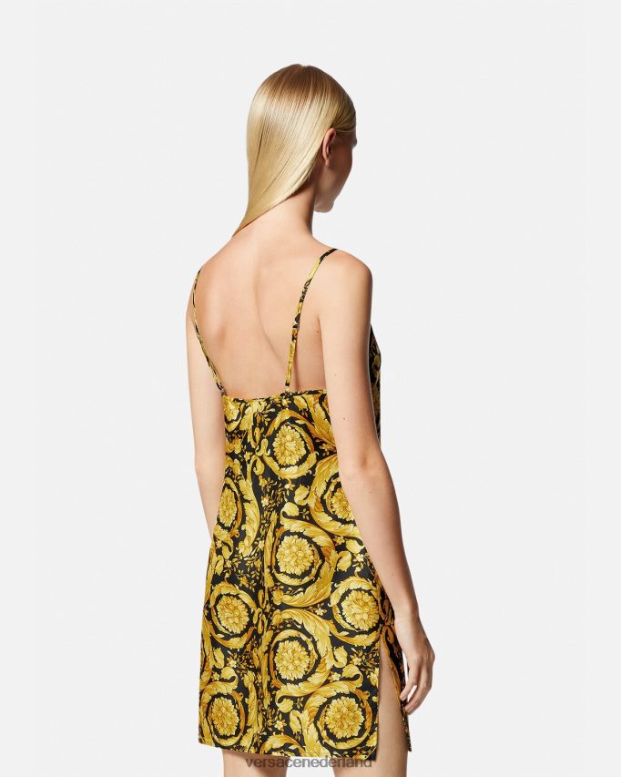 Versace Barocco zijden pyjamaslip vrouwen afdrukken ondergoed en strandkleding J2T4F41029