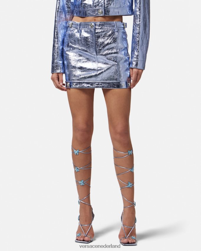 Versace Medusa minirok van metallic leer vrouwen metalen kleding J2T4F4160
