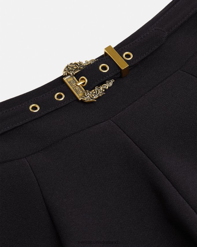 Versace barokke couture rok met gesp vrouwen zwart kleding J2T4F42252