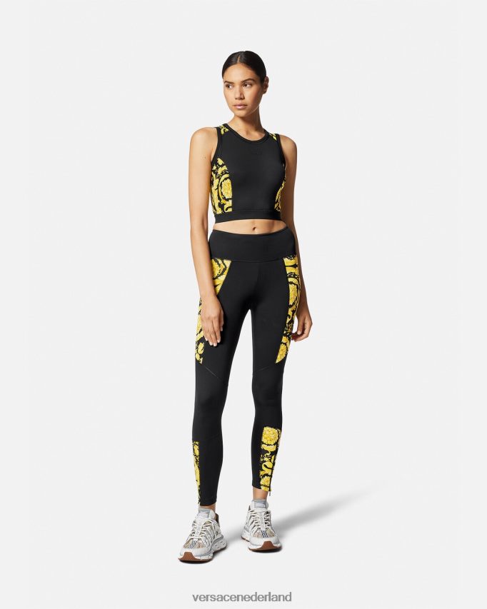 Versace Barocco gym sportbeha vrouwen zwart kleding J2T4F4232