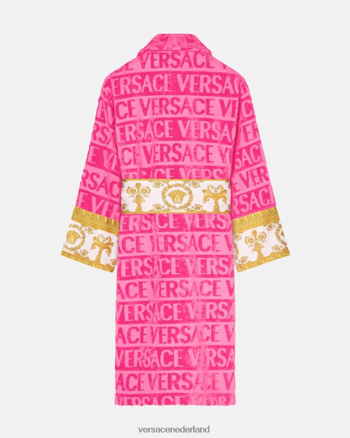 Versace Ik barokke badjas vrouwen fuchsia ondergoed en strandkleding J2T4F41094