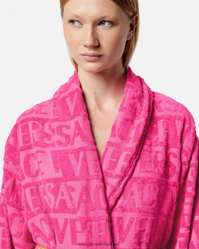 Versace Ik barokke badjas vrouwen fuchsia ondergoed en strandkleding J2T4F41094
