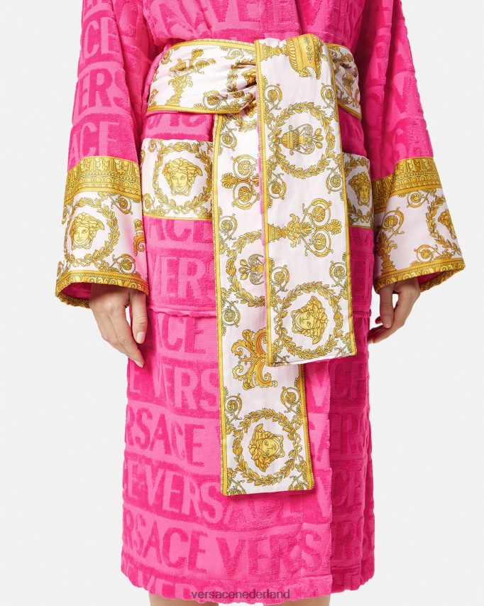 Versace Ik barokke badjas vrouwen fuchsia ondergoed en strandkleding J2T4F41094