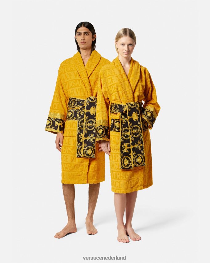 Versace Ik barokke badjas vrouwen geel ondergoed en strandkleding J2T4F41096
