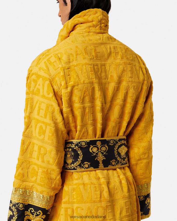 Versace Ik barokke badjas vrouwen geel ondergoed en strandkleding J2T4F41096