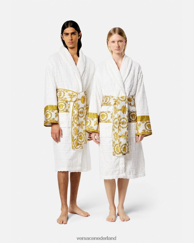 Versace Ik barokke badjas vrouwen wit ondergoed en strandkleding J2T4F41088