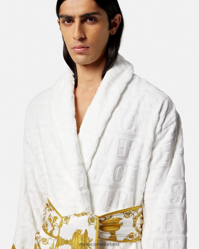 Versace Ik barokke badjas vrouwen wit ondergoed en strandkleding J2T4F41088