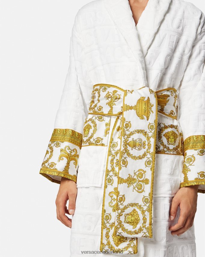 Versace Ik barokke badjas vrouwen wit ondergoed en strandkleding J2T4F41088
