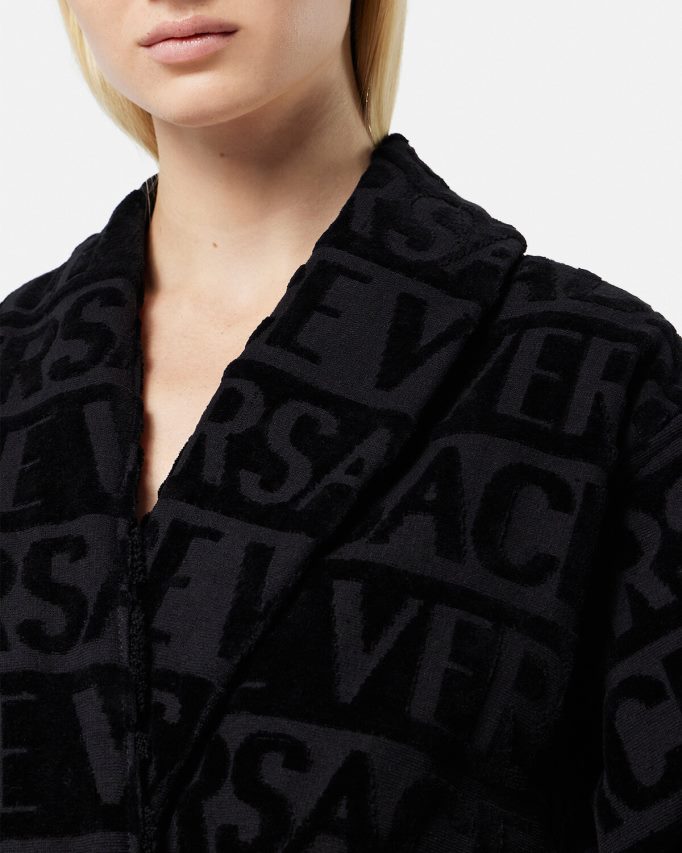 Versace Ik barokke badjas vrouwen zwart ondergoed en strandkleding J2T4F41084