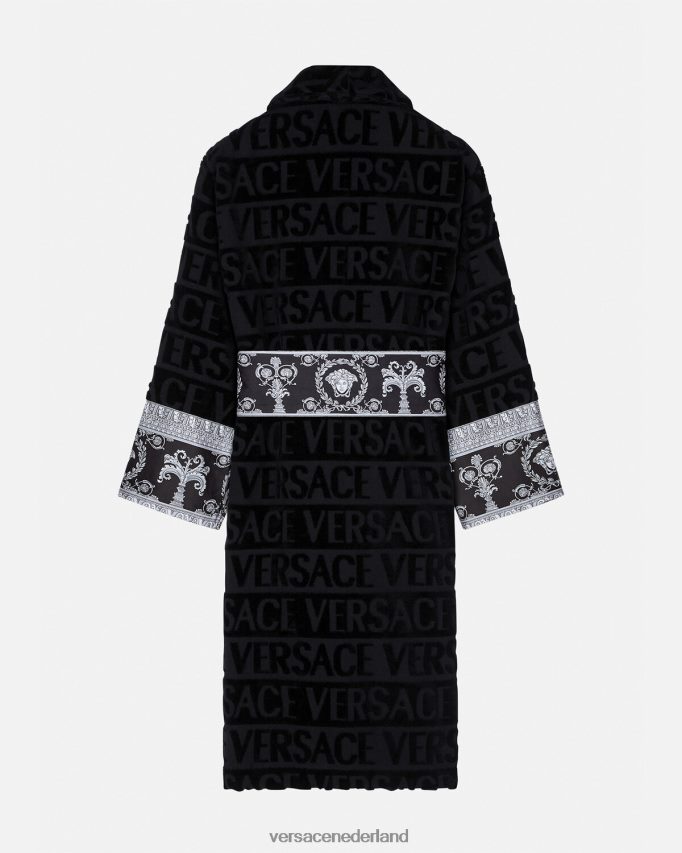 Versace Ik barokke badjas vrouwen zwart ondergoed en strandkleding J2T4F41086