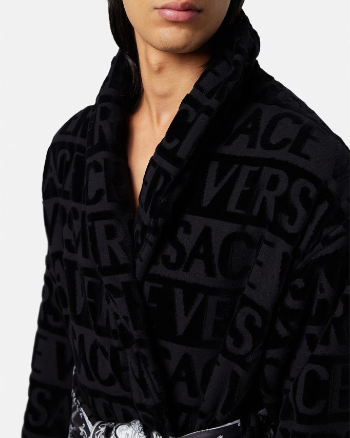 Versace Ik barokke badjas vrouwen zwart ondergoed en strandkleding J2T4F41086