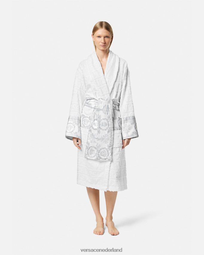 Versace kristal i barokke bruidbadjas vrouwen wit zilver ondergoed en strandkleding J2T4F41090