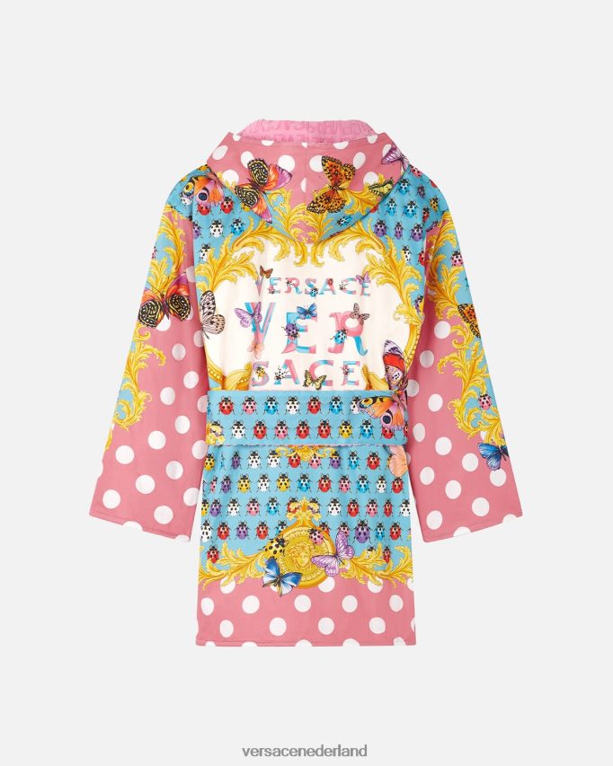 Versace vlinders korte badjas vrouwen afdrukken ondergoed en strandkleding J2T4F41080
