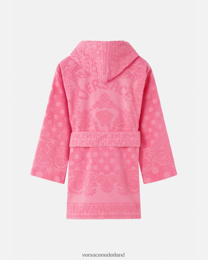 Versace zeeschelp barok korte badjas vrouwen roze ondergoed en strandkleding J2T4F41081