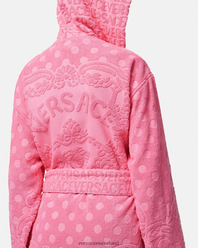 Versace zeeschelp barok korte badjas vrouwen roze ondergoed en strandkleding J2T4F41081