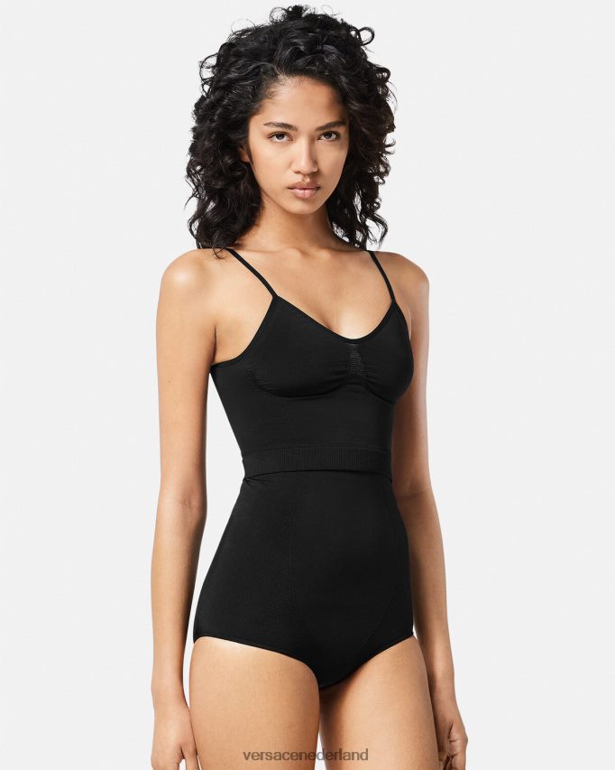 Versace Corrigerende bralette met Medusa-shapewear vrouwen zwart ondergoed en strandkleding J2T4F41062