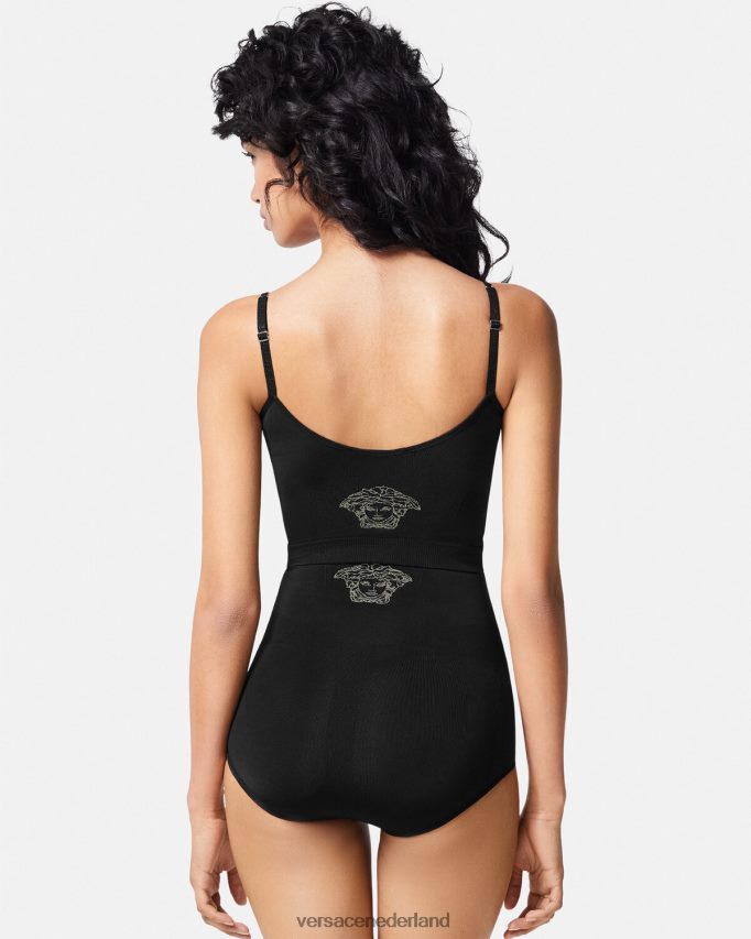 Versace Corrigerende bralette met Medusa-shapewear vrouwen zwart ondergoed en strandkleding J2T4F41062