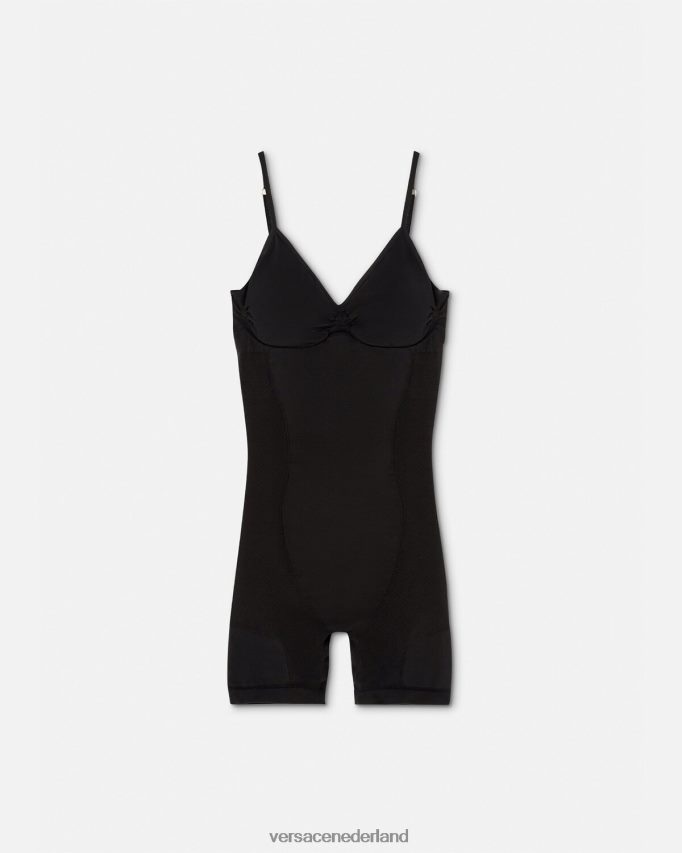 Versace Shapewear bodysuit met kwal vrouwen zwart ondergoed en strandkleding J2T4F41064