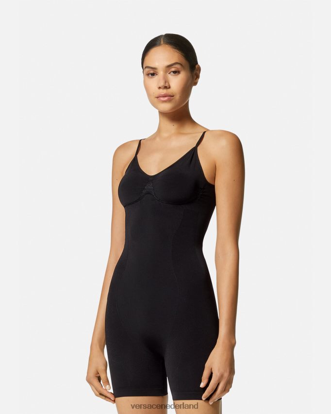 Versace Shapewear bodysuit met kwal vrouwen zwart ondergoed en strandkleding J2T4F41064
