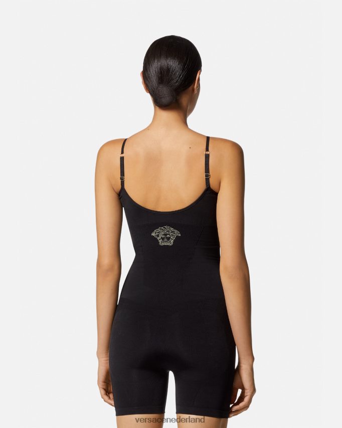 Versace Shapewear bodysuit met kwal vrouwen zwart ondergoed en strandkleding J2T4F41064