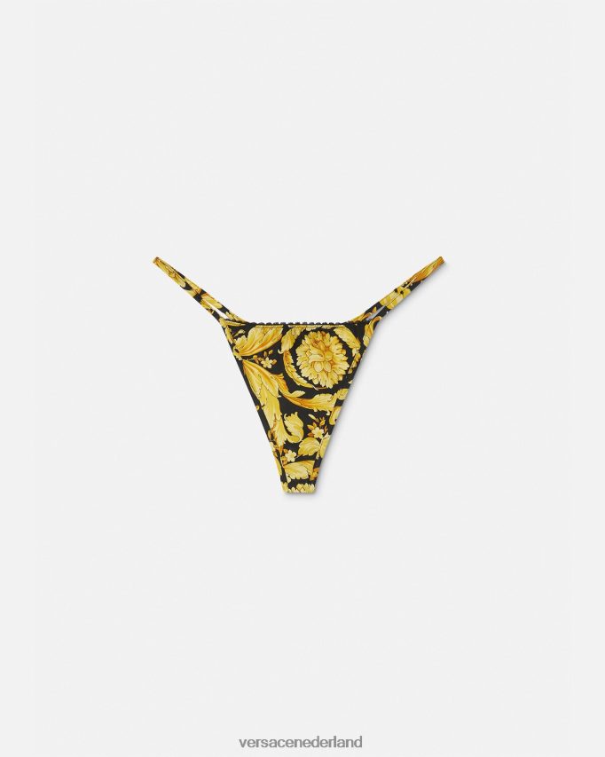 Versace Zijden string met barokprint vrouwen afdrukken ondergoed en strandkleding J2T4F41071