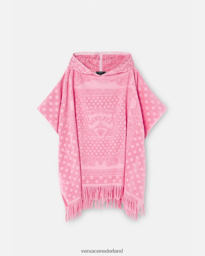Versace Heritage vlinders handdoek cover-up vrouwen roze ondergoed en strandkleding J2T4F41191