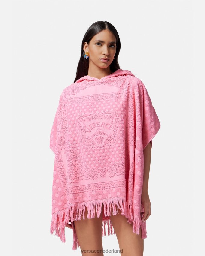 Versace Heritage vlinders handdoek cover-up vrouwen roze ondergoed en strandkleding J2T4F41191
