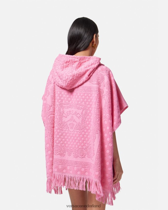 Versace Heritage vlinders handdoek cover-up vrouwen roze ondergoed en strandkleding J2T4F41191