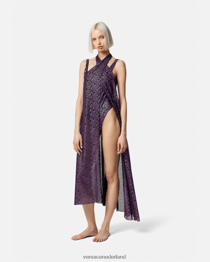 Versace all-over strandbedekking vrouwen fuchsia & print ondergoed en strandkleding J2T4F41215