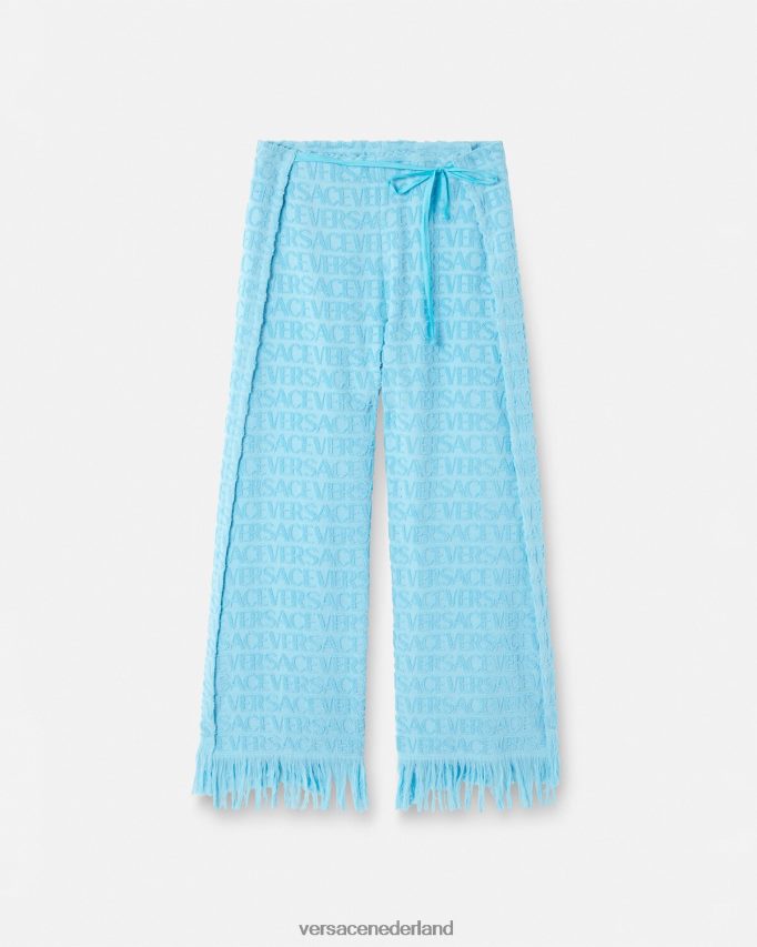 Versace allover handdoek pareo broek vrouwen lichtblauw ondergoed en strandkleding J2T4F41188