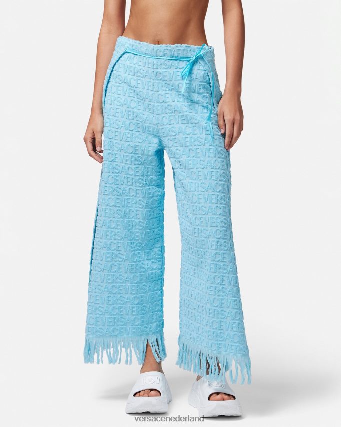 Versace allover handdoek pareo broek vrouwen lichtblauw ondergoed en strandkleding J2T4F41188