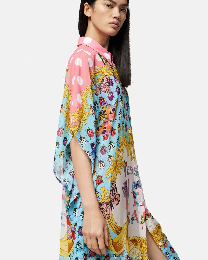 Versace vlinders shirt cover-up vrouwen afdrukken ondergoed en strandkleding J2T4F41193