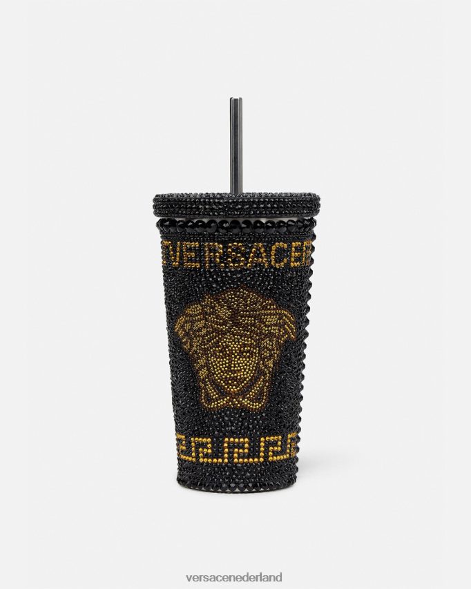 Versace Kristallen Medusa reisbeker vrouwen geel ondergoed en strandkleding J2T4F41206