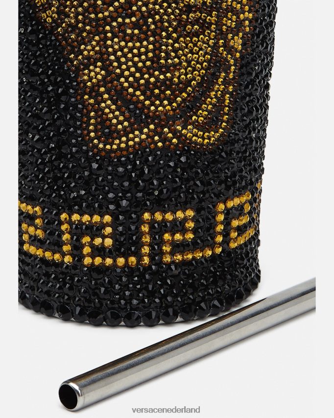 Versace Kristallen Medusa reisbeker vrouwen geel ondergoed en strandkleding J2T4F41206