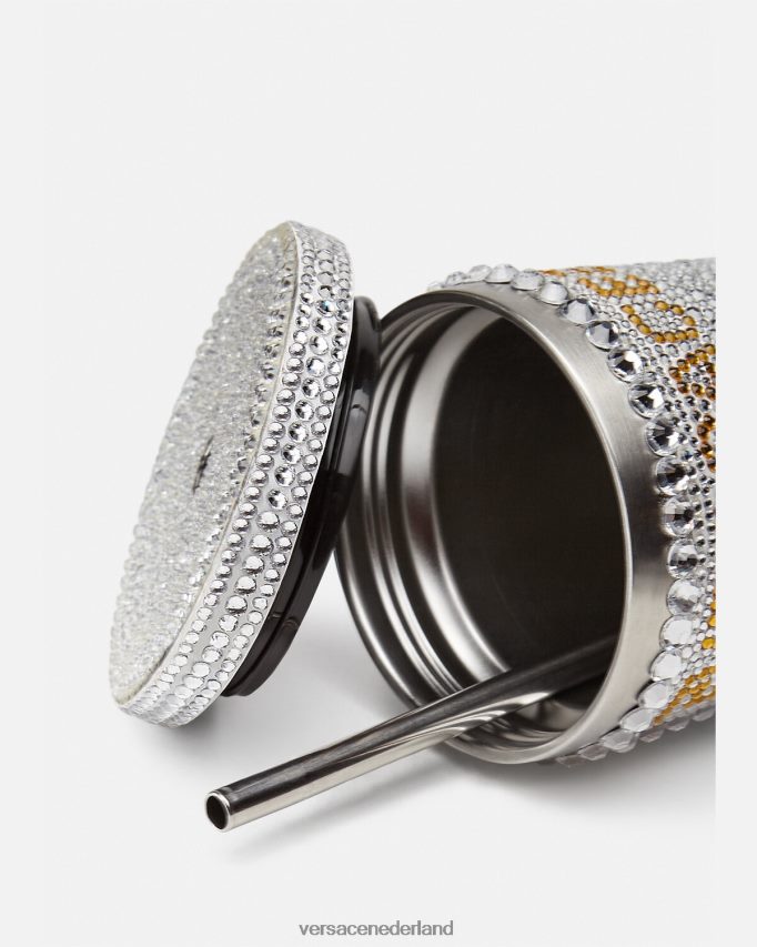 Versace Kristallen Medusa reisbeker vrouwen wit ondergoed en strandkleding J2T4F41205