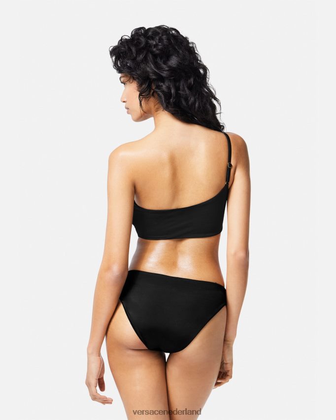 Versace Greca uitgesneden badpak vrouwen zwart ondergoed en strandkleding J2T4F41181
