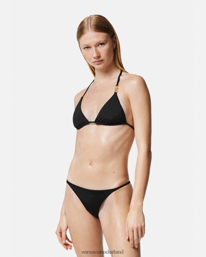 Versace Medusa \'95 driehoekig bikinibroekje vrouwen zwart ondergoed en strandkleding J2T4F41146