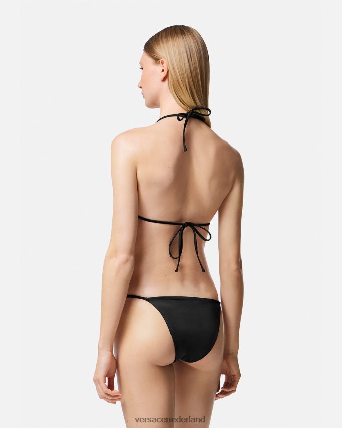 Versace Medusa \'95 driehoekige bikinitop vrouwen zwart ondergoed en strandkleding J2T4F41145