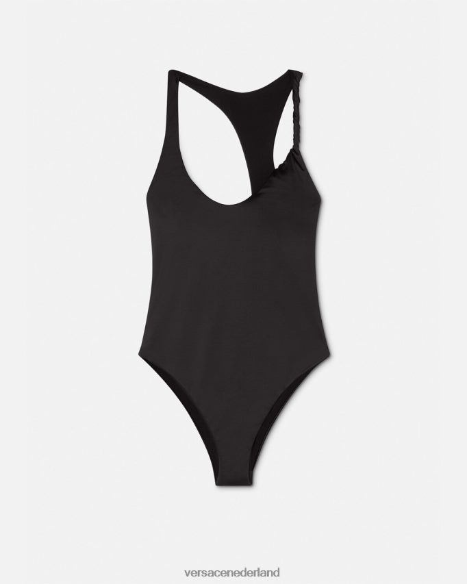 Versace Medusa gerold zwempak uit één stuk vrouwen zwart ondergoed en strandkleding J2T4F41162