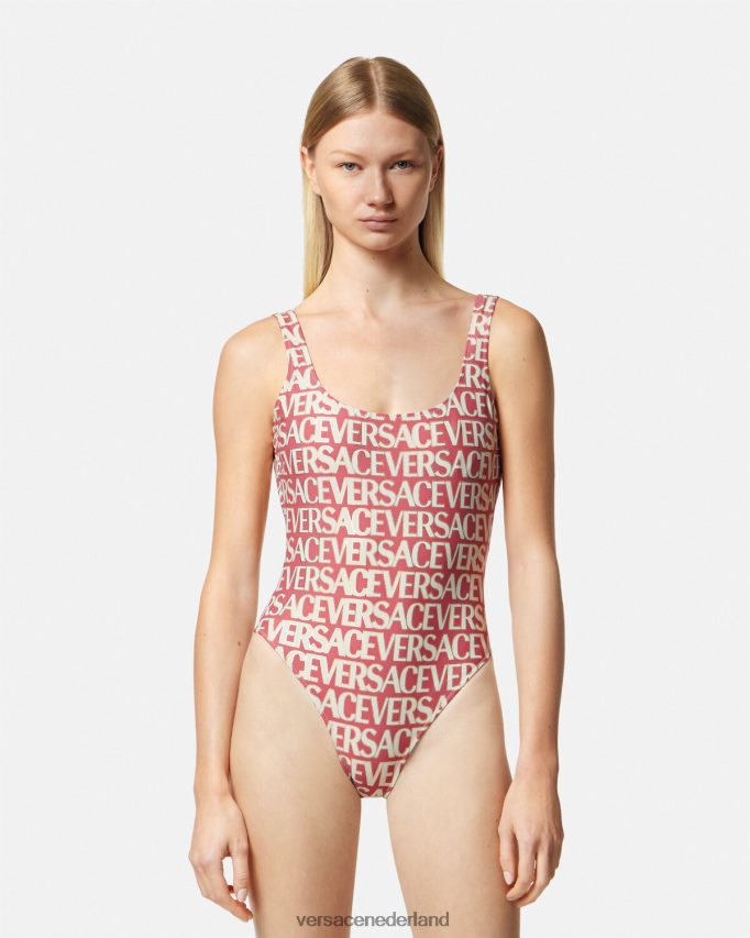 Versace allover badpak uit één stuk vrouwen afdrukken ondergoed en strandkleding J2T4F41129