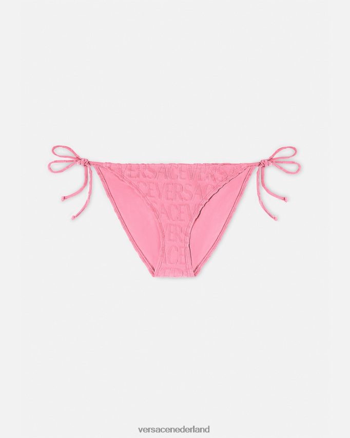 Versace allover bikinibroekje van handdoek vrouwen roze ondergoed en strandkleding J2T4F41120